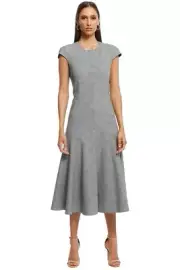 Camilla and Marc Size 6 Ackley Harvey Grey Check Midi Dress RRP $750