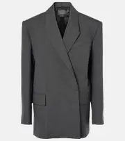 [Mugler] Mugler Oversized virgin wool blazer AU 12 grey
