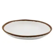 G.E.T. P-100-CRM Pottery Market Cream Melamine 1 qt. Soup Plate - 1 Doz