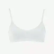 Hanes Girls Cami Strap Wirefree Bras 2 Pack White Seamless Soft Cup New