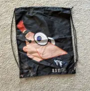 RARE DISNEY PHINEAS AND FERB 2D PROMO PULL STRING BAG 14" X 18" 2011