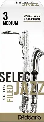 Rico Jazz Select Filed 3M Baritone Saxophone Reeds