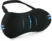 VBXBKC Lumbar Support Pillow with Adjustable Strap, Anti-Slip Back Support Pillow for Pain Relief, Memory Foam Lumbar Pillow for Office Chair, Car Seat, Bed, Recliner