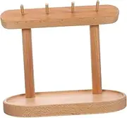 SAFIGLE Key Dish for Entryway Table Wooden Key Rack Elegant Key Tray Jewelry Stand Multi-function Storage for Home Office