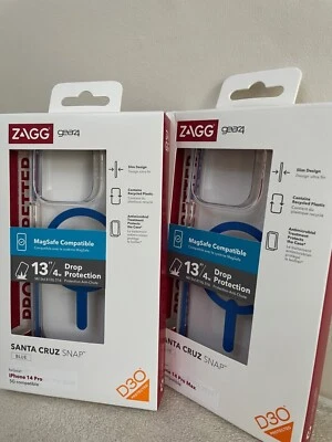 Case for iPhone 14 Pro / Max 13FT Drop Protection ZAGG GEAR4 Clear / Blue
