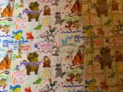 Disney Sidekicks Sm Scale Inspired 100% Cotton Tumbler Cut Fabric Woven 9x14