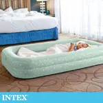 【INTEX】安全防滾落兒童植絨充氣床-附手壓幫浦 15010011(66810NP)