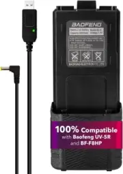 BAOFENG Battery BL-5L 3800mAh & Charger Cable for Baofeng UV-5R UV-5X3 BF-F8HP