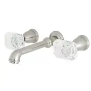 Kingston Brass KS702.WQL Krystal Onyx Wall Mounted Roman Tub - Nickel