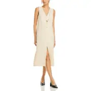 3.1 Phillip Lim Womens Beige Layered Vest Included Midi Dress 2 BHFO 7871