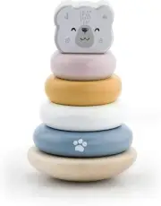 The Original Toy Company PolarB Solid Hardwood Toy - Polar Bear Stacker - 425531