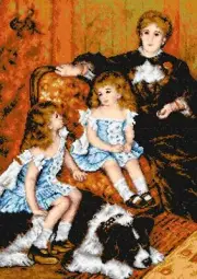 'Mrs Charpentier with Children" Printed Canvas for Cross Stitch Tapestry 2232
