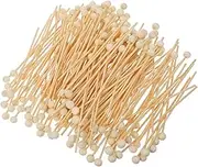 Cabilock 200pcs Wooden Lollipop Sticks with Ball End DIY Candy Apple Sticks for Cake Pops Candy Safe Food Grade Wooden Stirring for Parties and Events