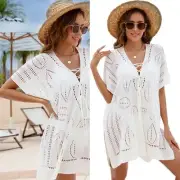 Beach Coverup Crochet Beach Dress for Swim Pool Beach Parties