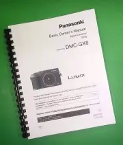 Owners Manual for Panasonic DMC-GX8 Camera 80 Pages W/Clear Covers!