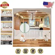 Extra Wide 100” Retractable Baby Gate - 35” Tall Reinforced Pet Safety Barrier