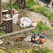 Bicycle accident HO/OO Gauge Busch 79825