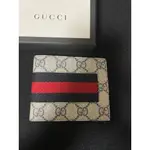 GUCCI 古馳 短夾 GG SUPREME 日本直送 二手