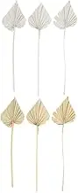 Cabilock 5sets Dried Palm Leaf Decorations for Weddings Home Decor Natural Color Palm Leaf Ornaments Easy Care for Rustic Boho Style Interiors 6pcs*5