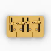NEW - Hipshot 4-String B Style Brass Bass Bridge .750" Spacing, GOLD