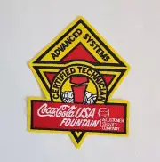 Vtg Patch Coca Cola Advanced Systems Certified Technician USA Fountain 4.5" Coke
