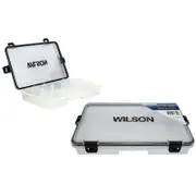 Small Wilson Waterproof Fishing Tackle Tray with Rubber Seal and Locking Clasps