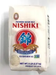 NISHIKI Medium Grain White Rice Premium Grade Natural Food Non-GMO 5 lbs- 1 Pack