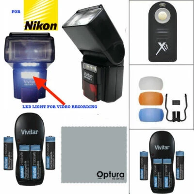PRO XENON FLASH + CHARGER+REMOTE FOR NIKON D850 D800 D750 D5600 D3400 D3100
