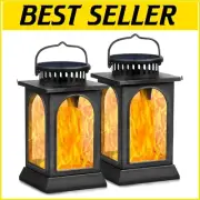 Elegant Solar Lanterns with Dancing Flame Effect – Heavy Duty Outdoor Lighting