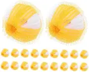 DECOMELODY 20pcs Pet Hair Catcher for Washing Machine Laundry Hair Catcher Fur Remover Laundry Dryer Balls for Pet Hair Washing Machine Laundry Ball Lint Balls for Dryer Polypropylene Yellow