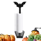Free Standing Kitchen Roll Holder Paper Towel Metal Pole Stand Black Halloween