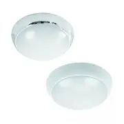 LED Ceiling Button w Trim 16w in Chrome/White Superlux Lighting - CLY326-CH, CLY326-WH