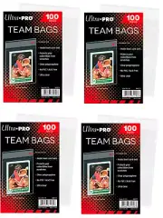 400 x Ultra Pro Team Bags Resealable Card Sleeve Toploader Protector 4 x 100
