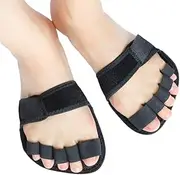 Toe Straightener Hammer Toe Splint Toe Corrector Separators for Crooked Toes Relieving Foot, Claw and Overlapping Toes, Pressure, Discomfort (Black, L)