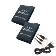 2x 3.6V Rechargeable Battery +Charge Cord Cable for Sony PSP 2000/3000 PSP-S110