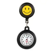 Retractable Nurse Watches with Second Hand Clip-on Hanging Lapel Silicone