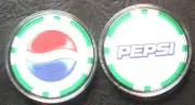 Pepsi Poker Chip Golf Ball Marker - Green - Classic Pepsi Logo