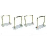 4 Pack M10 60mm x 90mm U-Bolt N-Bolt with Plates & Nuts HIGH TENSILE