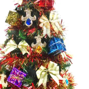 摩達客 台製2尺(60cm)裝飾綠色聖誕樹(彩寶石禮物盒系)