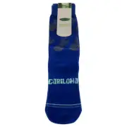 Bamboo Trouser Socks - Pineapple Royal Blue by Cariloha for Women - 1 Pair So...