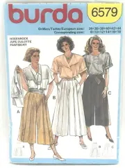 Rare Burda Pattern #6579 - Ladies Pantskirt - (Sizes 8-18)