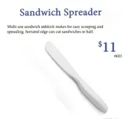 Tupperware Sandwich Spreader Serrated Edge Knife White Set Of 2