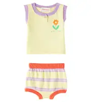 [Bobo Choses] Bobo Choses Baby Flower cotton top and bloomers set M 12 multicoloured