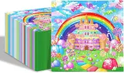 Joliaco 80 Pcs Candyland Birthday Paper Napkins Sweet Candy Lollipop Castle Disposable Napkins Sweetest Candy Theme Napkins for Kids Birthday Party Supplies Table Decor