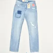 NEW Levi's Boy's 511 Slim Jeans Zip Solid Cotton Blend Blue Size 16R 28x28