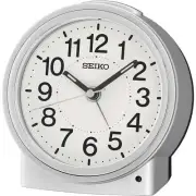 NEW Seiko Aria Alarm Clock, Silver, 12cm
