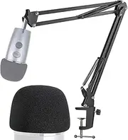 Yeti Nano Mic Stand with Pop Filter - Microphone Boom Arm Stand with Foam Cover Windscreen for Blue Yeti Nano Mic by YOUSHARES