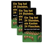 3PK Nostalgic Art Metal/Paper Mailing Postcard 24 Stunden w/Envelope 10x14cm