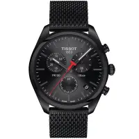 在飛比找PChome商店街優惠-TISSOT 天梭 PR100 米蘭時尚三眼計時腕錶-黑-4