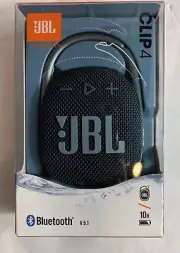 JBL Harman Clip 4 Portable Waterproof Speaker - Blue - BRAND NEW SEALED
